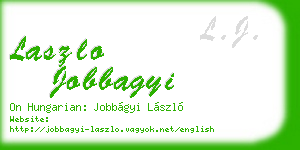 laszlo jobbagyi business card